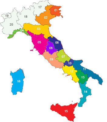 mapa - dovolenka v Taliansku
